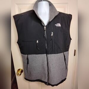 The North Face Black and Gray Zippered Vest Men's Size Large